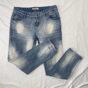 Free People Bleached Mid-Rise Jeans